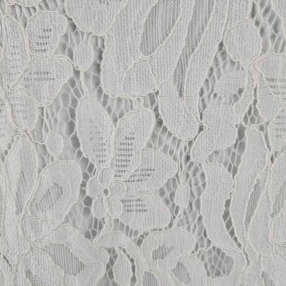 Tommy Hilfiger Womens White Lace A-Line Dress Size 4 Party Wedding Lace Overlay - Picture 8 of 10